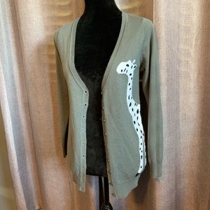 Planet Gold gray giraffe cardigan